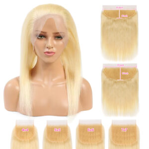#613 Transparent Lace Closure Virgin Hair Natural Straight Lace Frontal Closure